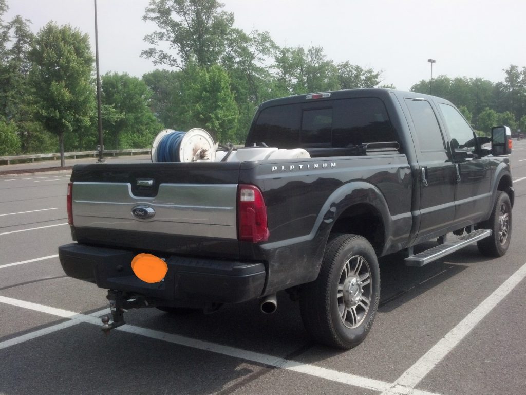 The truck of an untrained pest control professional